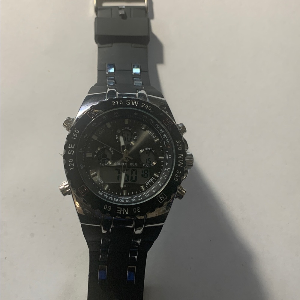 Golden Hour Analog Digital Watch
